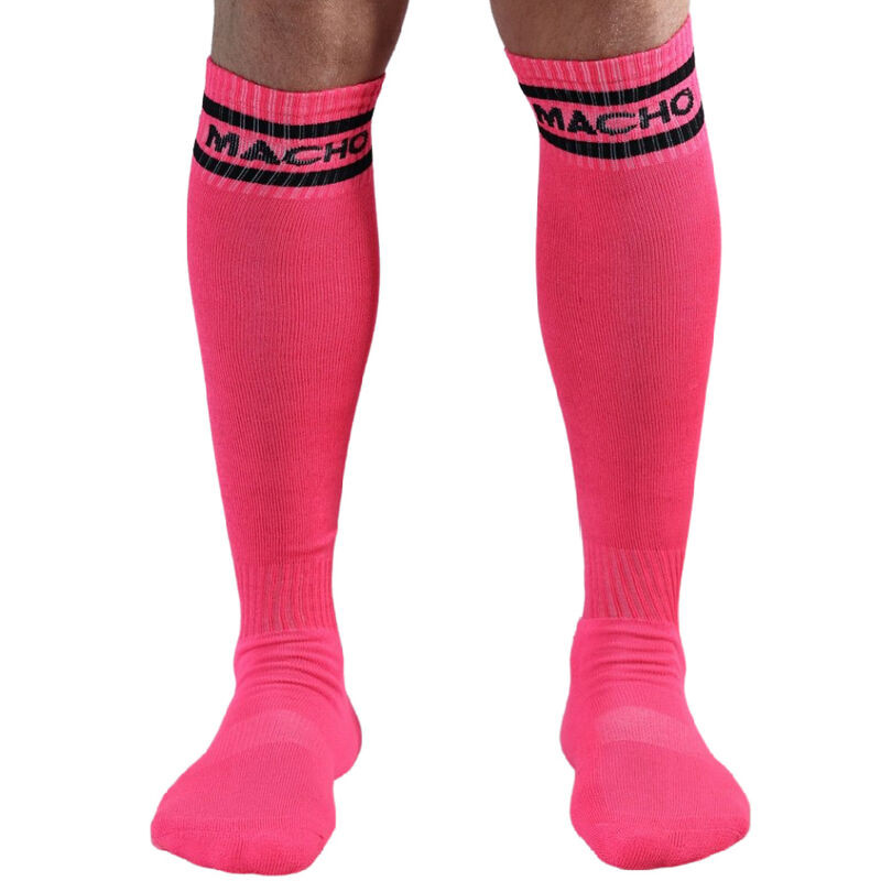 Macho - Chaussettes Longues Taille Unique Rose